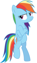 Size: 3566x6018 | Tagged: safe, artist:fruft, rainbow dash, g4, rarity investigates, .svg available, bipedal, cool, crossed hooves, female, simple background, solo, transparent background, unamused, vector