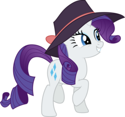 Size: 7148x6710 | Tagged: safe, artist:fruft, rarity, g4, rarity investigates, absurd resolution, cute, female, hat, raribetes, simple background, smiling, solo, transparent background, vector