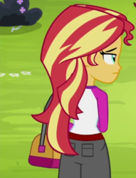 Size: 379x496 | Tagged: safe, screencap, sunset shimmer, equestria girls, g4, my little pony equestria girls: legend of everfree, ass, bunset shimmer, butt, cropped, rear view