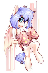 Size: 1262x1920 | Tagged: safe, artist:aphphphphp, oc, oc only, bat pony, pony, bat pony oc, clothes, female, looking at you, mare, solo, sweater