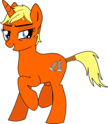 Size: 789x909 | Tagged: safe, artist:darkshadowhart, oc, oc only, oc:terra the thorned, pony, unicorn, grin, smiling, solo