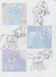 Size: 1702x2339 | Tagged: safe, artist:lazy-turtle, trixie, twilight sparkle, pony, unicorn, boast busters, g4, anatomy, drawing, female, mare, sketch, sketch dump, study, traditional art