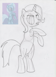 Size: 1702x2339 | Tagged: safe, artist:lazy-turtle, trixie, pony, unicorn, boast busters, g4, anatomy, drawing, female, mare, sketch, sketch dump, study, traditional art