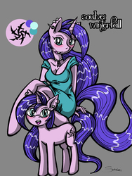 Size: 2448x3264 | Tagged: safe, artist:soulveiwinterfall, oc, oc only, oc:soulvei winterfall, anthro, duo, high res, self ponidox