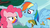 Size: 2519x1431 | Tagged: safe, screencap, pinkie pie, rainbow dash, pony, 28 pranks later, g4, my little pony: friendship is magic, season 6, cookie, cookie zombie, discovery family logo, food, rainbow muzzle