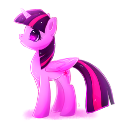 Size: 2000x2000 | Tagged: safe, artist:exceru-karina, twilight sparkle, alicorn, pony, g4, cute, female, high res, profile, simple background, solo, twiabetes, twilight sparkle (alicorn), white background