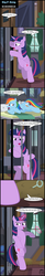 Size: 1826x11257 | Tagged: safe, artist:toxic-mario, rainbow dash, twilight sparkle, alicorn, pony, 28 pranks later, g4, my little pony: friendship is magic, bipedal, book, cage, comic, key, prison, that was fast, twilight sparkle (alicorn)