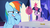 Size: 1920x1080 | Tagged: safe, screencap, rainbow dash, twilight sparkle, alicorn, pony, 28 pranks later, g4, my little pony: friendship is magic, season 6, crying, discovery family logo, faic, laughing, levitation, magic, rainbow dash is best facemaker, tears of laughter, telekinesis, twilight sparkle (alicorn), unimpressed, whoopee cushion