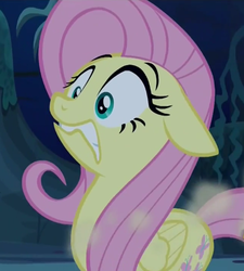 Size: 428x475 | Tagged: safe, screencap, fluttershy, pony, 28 pranks later, g4, anxiety, female, mare, scared, solo