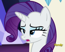 Size: 593x470 | Tagged: safe, screencap, rarity, pony, 28 pranks later, g4, discovery family logo, female, mare, solo