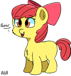 Size: 1600x1700 | Tagged: safe, artist:an-honest-appul, apple bloom, g4, adorabloom, butts, cute, female, open mouth, simple background, solo, white background