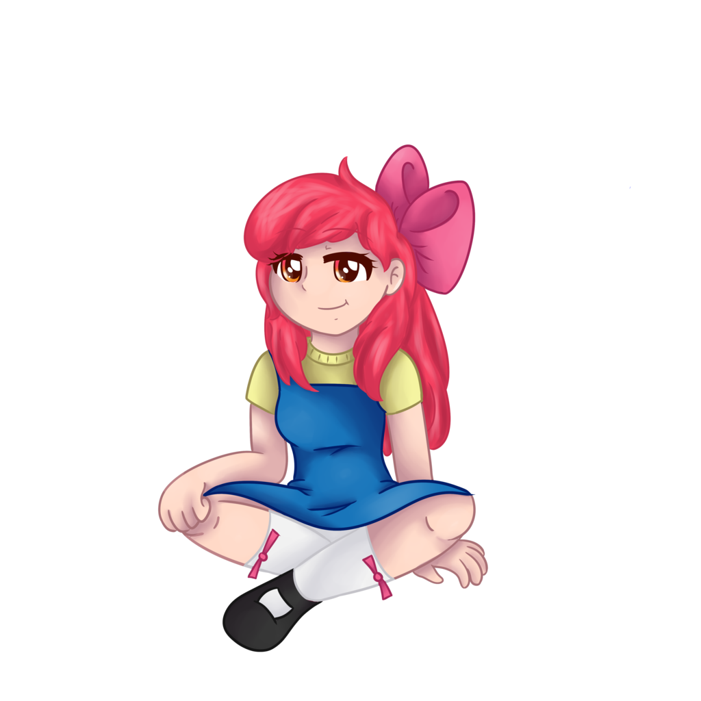 #1224334 - safe, artist:fennelynthefennekin1, apple bloom, human, g4 ...