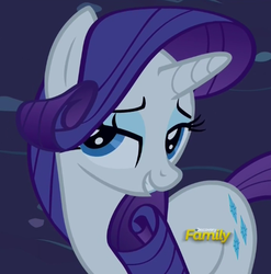 Size: 469x474 | Tagged: safe, screencap, rarity, pony, 28 pranks later, g4, cropped, discovery family logo, female, lidded eyes, mare, solo