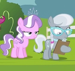 Size: 358x341 | Tagged: safe, screencap, diamond tiara, silver spoon, pony, g4, twilight time