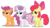 Size: 1300x726 | Tagged: safe, artist:hendro107, apple bloom, scootaloo, sweetie belle, g4, my little pony: friendship is magic, the cart before the ponies, .psd available, cutie mark crusaders, nervous, simple background, the cmc's cutie marks, transparent background, vector