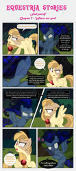 Size: 1919x4309 | Tagged: safe, artist:estories, oc, oc only, oc:alice goldenfeather, oc:penumbra, pegasus, pony, comic:find yourself, g4, astral projection, comic, glowing, glowing eyes