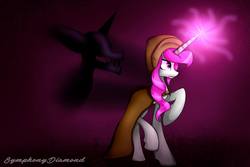 Size: 960x640 | Tagged: safe, artist:symphstudio, oc, oc only, pony, unicorn, cloak, clothes, magic