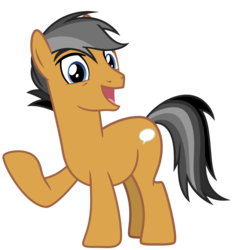 Size: 2800x3000 | Tagged: safe, artist:cheezedoodle96, quibble pants, pony, g4, stranger than fan fiction, .svg available, happy, high res, male, missing accessory, simple background, smiling, solo, svg, transparent background, vector