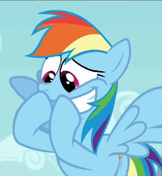 Size: 663x720 | Tagged: safe, screencap, rainbow dash, pony, 28 pranks later, g4, faic, female, gif, mare, non-animated gif, rainbow dash is best facemaker, solo