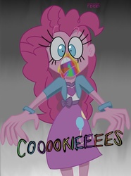 Size: 750x1010 | Tagged: safe, artist:pokeblahblahblah, pinkie pie, human, 28 pranks later, equestria girls, g4, cookie zombie, rainbow muzzle