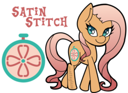 Size: 551x404 | Tagged: safe, artist:matteglaze, oc, oc only, oc:satin stitch, earth pony, pony, adoptable, embroidery, solo