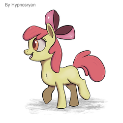 Size: 1400x1400 | Tagged: safe, artist:hypno, apple bloom, g4, female, solo, walking