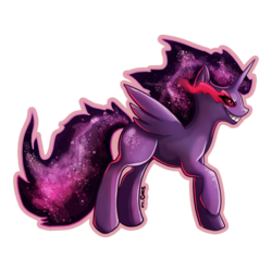 Size: 3000x3000 | Tagged: safe, artist:bean-sprouts, gengar, crossover, high res, pokémon, ponified, simple background, solo, transparent background