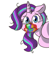 Size: 609x769 | Tagged: safe, artist:sweetheart-arts, starlight glimmer, pony, unicorn, 28 pranks later, g4, female, floppy ears, looking at you, mare, messy mane, no-showlight glimmer, rainbow muzzle, simple background, solo, transparent background