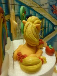 Size: 1200x1600 | Tagged: safe, artist:tsac-uk, applejack, g4, cake, fondant, food, irl, photo, tail bow