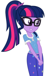 Size: 3562x5962 | Tagged: safe, artist:slb94, sci-twi, twilight sparkle, human, equestria girls, g4, my little pony equestria girls: legend of everfree, cute, female, glasses, pony coloring, simple background, solo, transparent background, twiabetes, vector