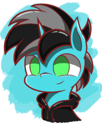 Size: 2400x3000 | Tagged: safe, artist:malphee, oc, oc only, pony, unicorn, clothes, high res, hoodie, solo