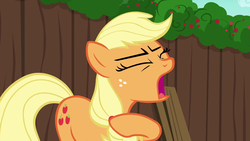 Size: 1280x720 | Tagged: safe, screencap, applejack, pony, g4, the cart before the ponies, female, mare, solo
