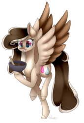 Size: 1537x2245 | Tagged: safe, artist:ohhoneybee, oc, oc only, oc:milkyway dream, chocolate, food, solo