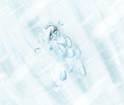 Size: 2569x2173 | Tagged: safe, artist:dipfanken, oc, oc only, oc:snowdrop, high res, snow, snowfall, solo