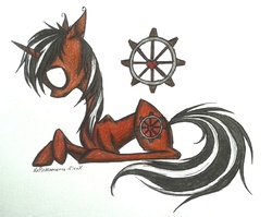 Size: 2004x1595 | Tagged: safe, artist:pinkamenacheshirepie, oc, oc only, oc:victor, reference sheet, solo, traditional art