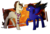 Size: 2873x1936 | Tagged: safe, artist:cloud-drawings, artist:speed-chaser, oc, oc only, oc:sina, oc:speed chaser, earth pony, pegasus, pony, clothes, collaboration, scarf, simple background, transparent background