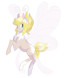 Size: 1024x1184 | Tagged: safe, artist:rannarbananar, oc, oc only, oc:broken butterfly, breezie, solo