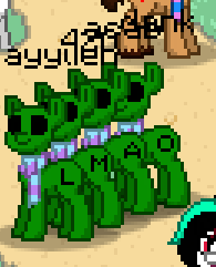 Size: 195x241 | Tagged: safe, alien, pony, pony town, ayy lmao, ayylien, clothes, ponified, scarf, smiling, wat