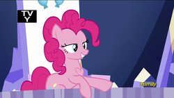 Size: 1920x1080 | Tagged: safe, screencap, pinkie pie, earth pony, pony, 28 pranks later, g4, female, heart, heart bulge, heart pounding, heartbeat, mare, solo, tv rating, tv-y