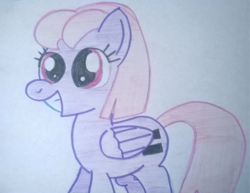 Size: 768x592 | Tagged: safe, artist:toyminator900, oc, oc only, oc:melody notes, equal cutie mark, equalized, smiling, solo, traditional art