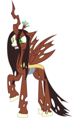 Size: 1024x1716 | Tagged: safe, artist:blah23z, queen chrysalis, trouble shoes, g4, female, recolor, solo