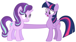 Size: 18055x10000 | Tagged: safe, artist:tardifice, edit, starlight glimmer, twilight sparkle, alicorn, pony, g4, absurd resolution, stretchy, twilight sparkle (alicorn)