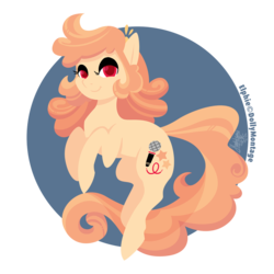 Size: 950x950 | Tagged: safe, artist:raygirl, oc, oc only, oc:elphaba, earth pony, pony, cutie mark, female, hooves, lineless, mare, smiling, solo