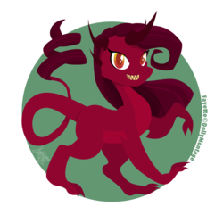 Size: 950x950 | Tagged: safe, artist:raygirl, oc, oc only, oc:fayette, dracony, hybrid, female, grin, lineless, smiling, solo