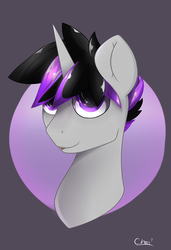 Size: 2050x3000 | Tagged: safe, artist:chapaevv, oc, oc only, oc:amethyst pen, bust, commission, high res, male, portrait, solo, ych result