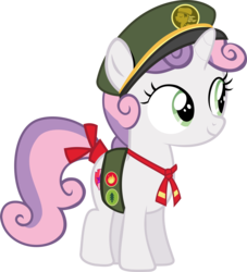 Size: 8554x9419 | Tagged: dead source, safe, artist:pink1ejack, sweetie belle, pony, 28 pranks later, g4, absurd resolution, clothes, cute, diasweetes, female, filly guides, simple background, solo, the cmc's cutie marks, transparent background, vector