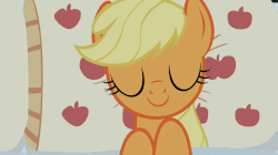 Size: 1308x732 | Tagged: safe, screencap, applejack, pig, pony, 28 pranks later, g4, animated, bed, blanket, female, out of context, pillow, waking up