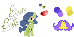 Size: 1462x743 | Tagged: safe, artist:ajrinxooacj, oc, oc only, oc:blue belle, reference sheet