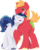 Size: 2284x2825 | Tagged: safe, artist:braeburned edits, artist:scarletlightning565, color edit, edit, big macintosh, shining armor, earth pony, pony, unicorn, g4, colored, cuddling, eyes closed, freckles, gay, high res, male, neck nuzzle, nuzzling, ship:shiningmac, shipping, simple background, snuggling, stallion, transparent background, vector