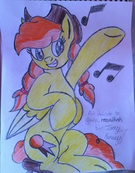 Size: 894x1147 | Tagged: safe, artist:jerry kenway, record high, g4, solo, traditional art, twitter, twitterponies